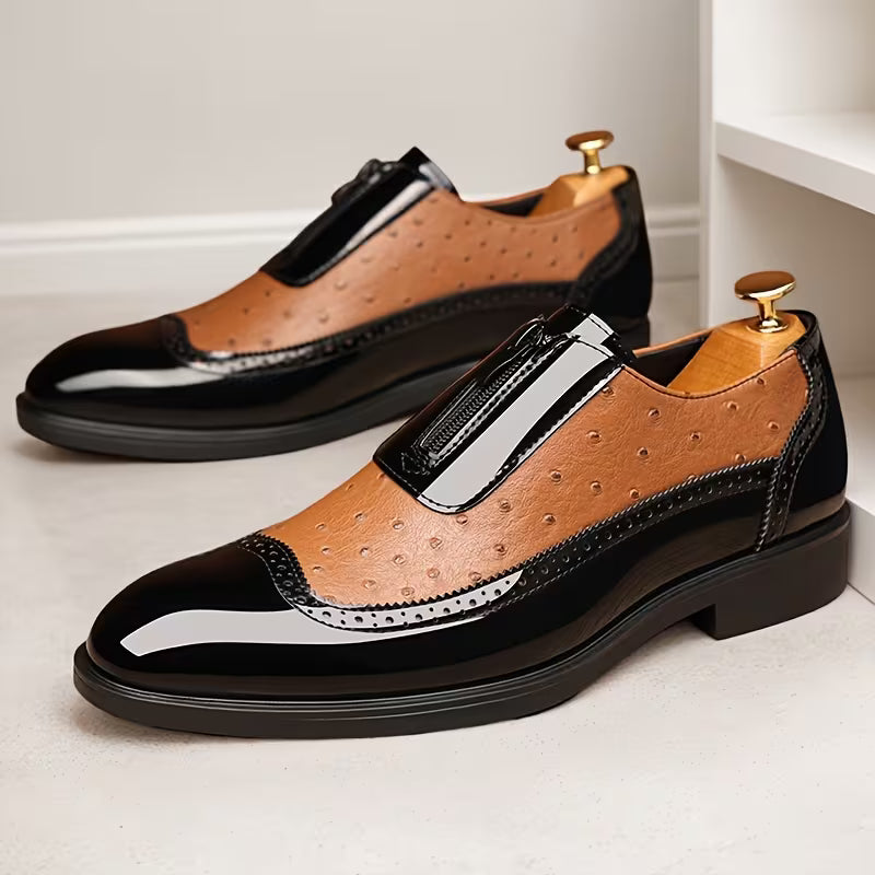 Ostrich Leather Oxford Shoes