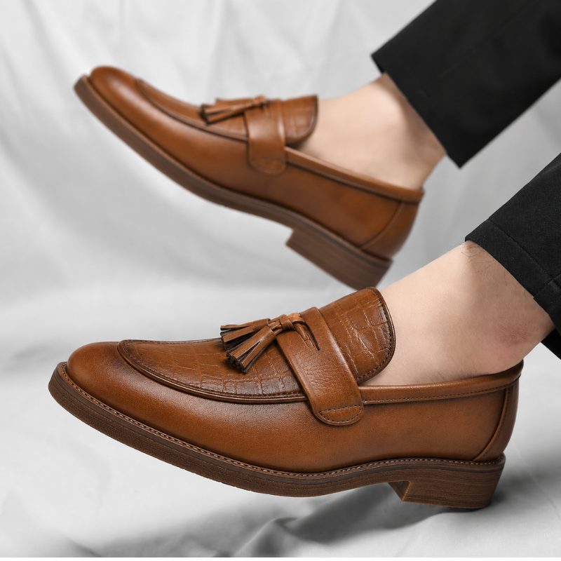 Siena Leather Loafers with Tassel Detail