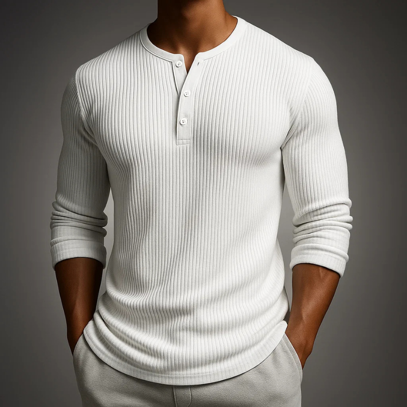 Brennan Long Sleeve Henley Shirt