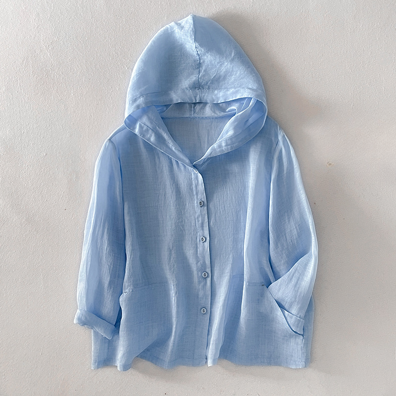 Anya Taylor Linen Pullover Hoodie