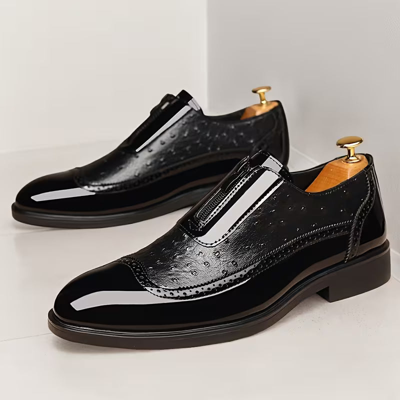 Ostrich Leather Oxford Shoes