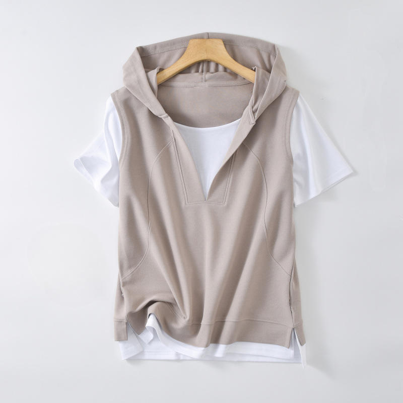 Layered Hoodie Tee in Savannah Style