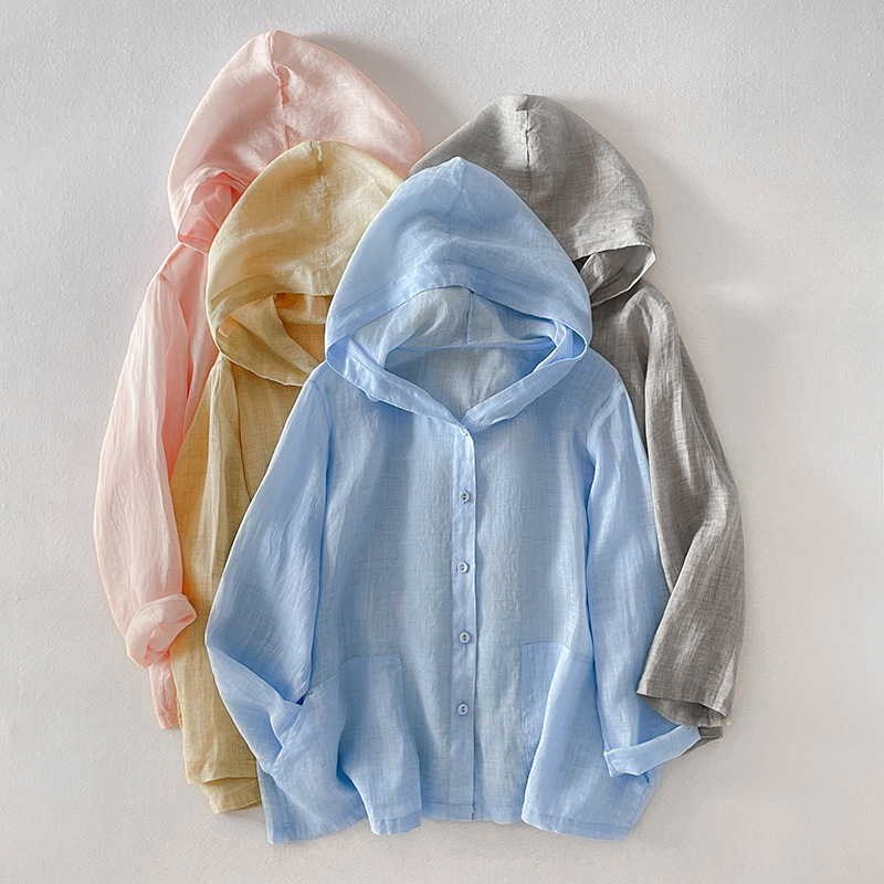 Anya Taylor Linen Pullover Hoodie