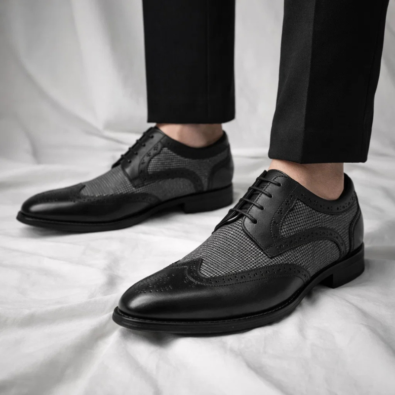 Gatsby Houndstooth Pattern Dress Shoes