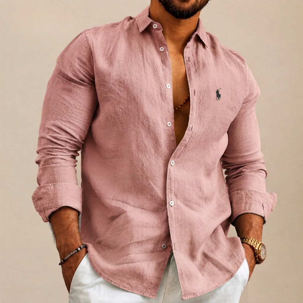 RL™ Men’s Premium Linen Button-Up Shirt