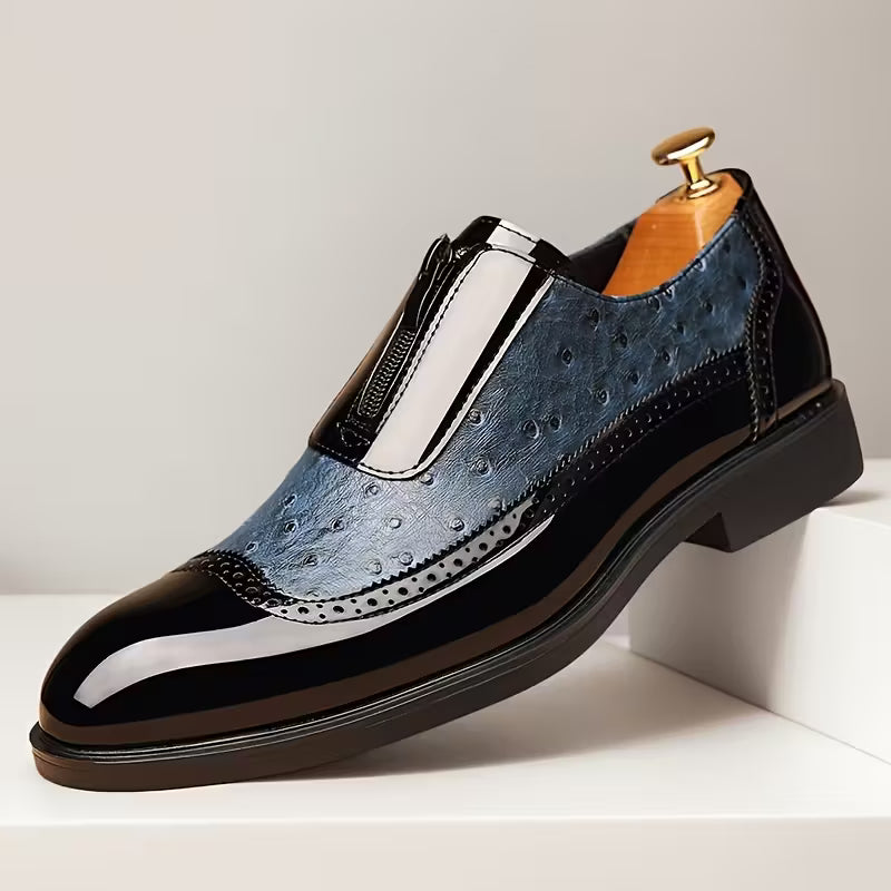 Ostrich Leather Oxford Shoes