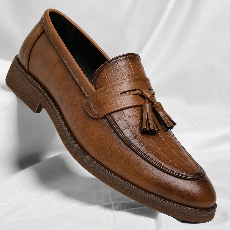 Siena Leather Loafers with Tassel Detail