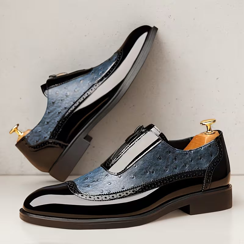 Ostrich Leather Oxford Shoes