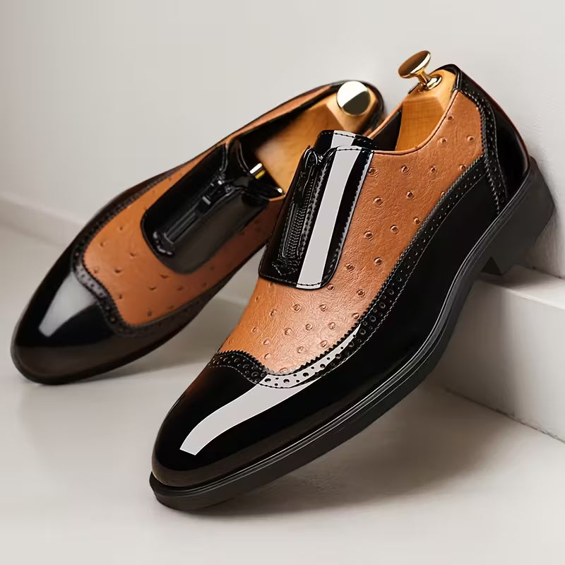 Ostrich Leather Oxford Shoes