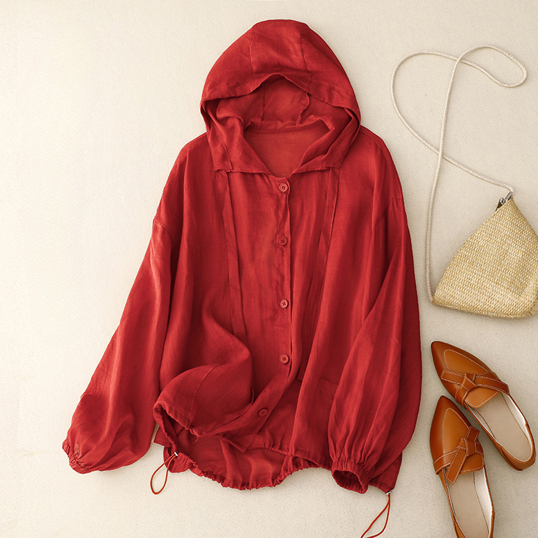 Amara Linen Pullover Hoodie