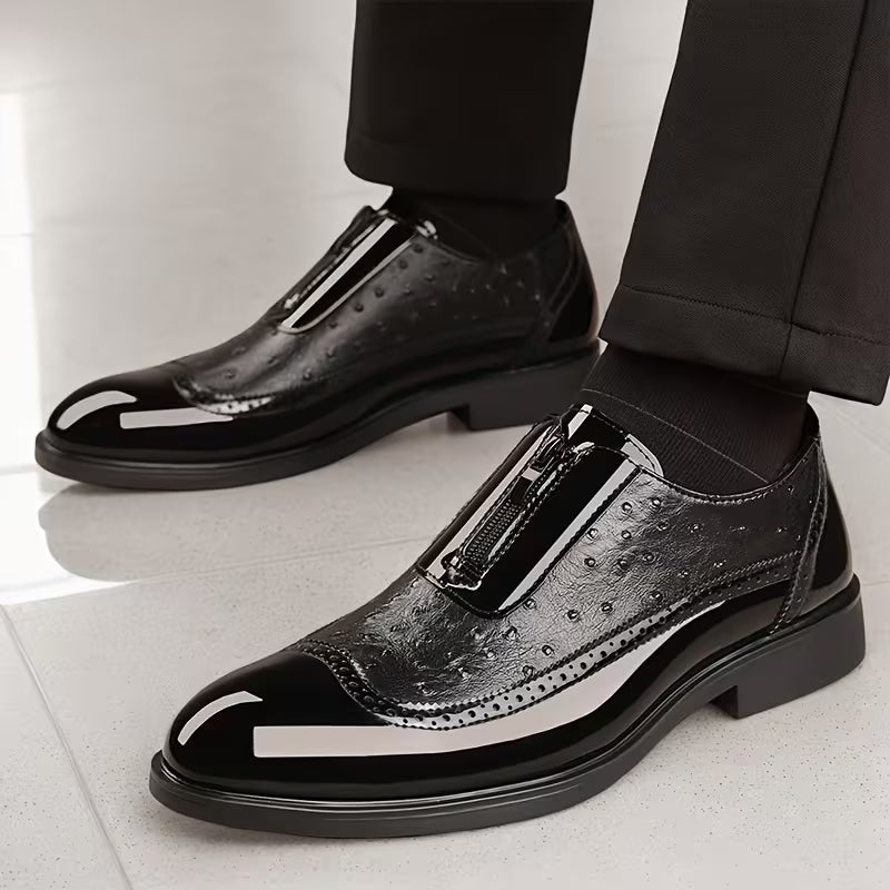 Ostrich Leather Oxford Shoes