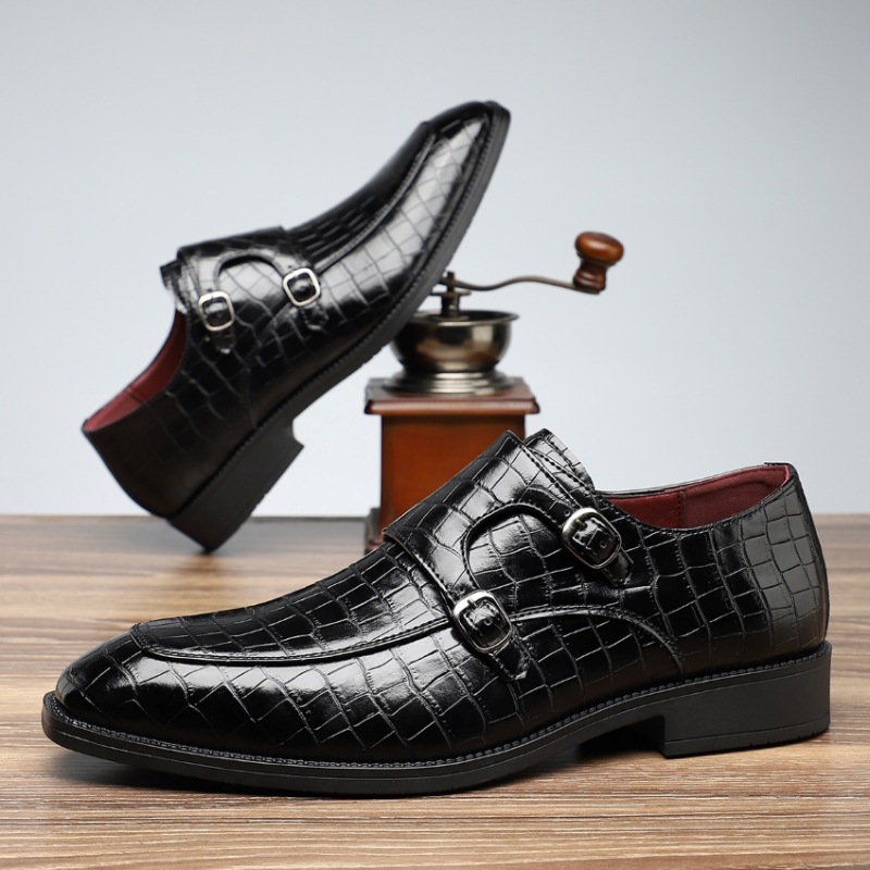 Vittorio Leather Monk Strap Slip-Ons