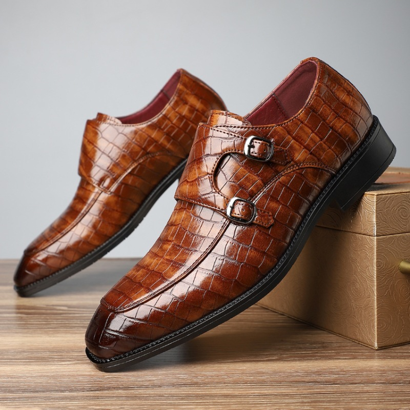 Vittorio Leather Monk Strap Slip-Ons
