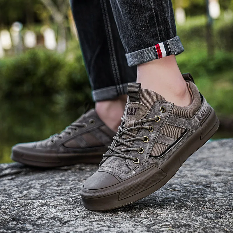 CAT® UrbanDrift Leather Sneakers for Modern Style