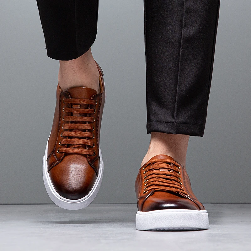Italian Luxury Leather Sneakers