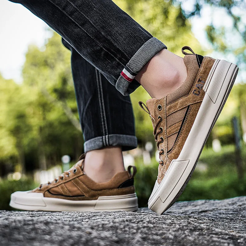 CAT® UrbanDrift Leather Sneakers for Modern Style