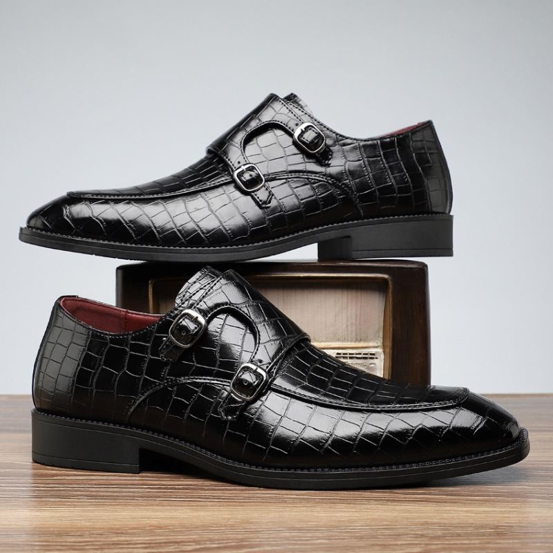 Vittorio Leather Monk Strap Slip-Ons