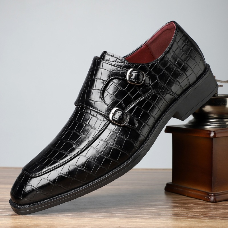 Vittorio Leather Monk Strap Slip-Ons