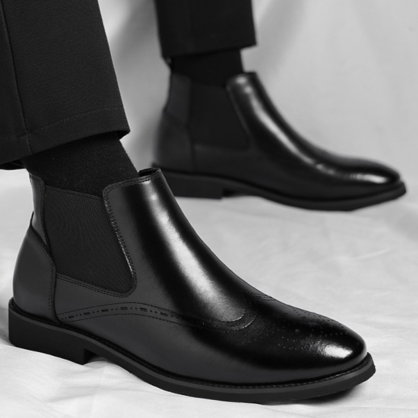 Davos Premium Leather Chelsea Boots