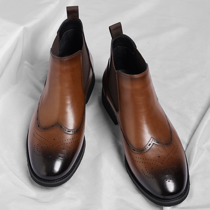 Davos Premium Leather Chelsea Boots