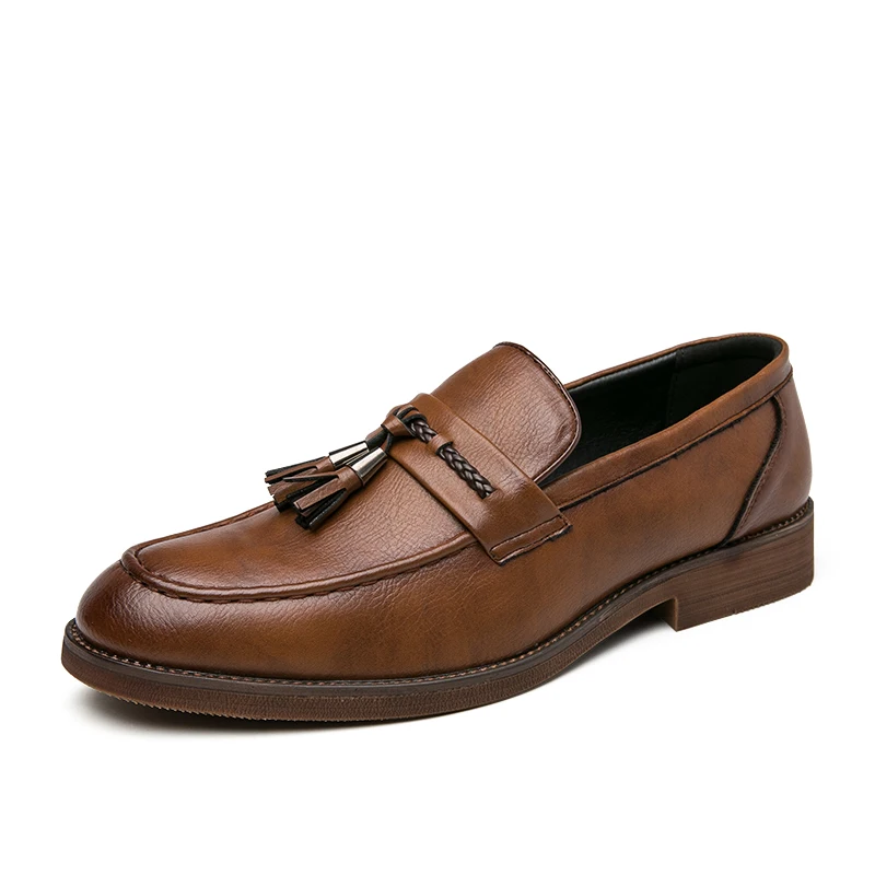 Italian Leather Tassel Loafers by Lusso