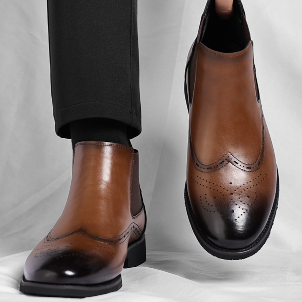 Davos Premium Leather Chelsea Boots