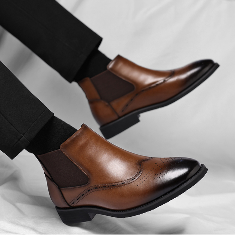 Davos Premium Leather Chelsea Boots