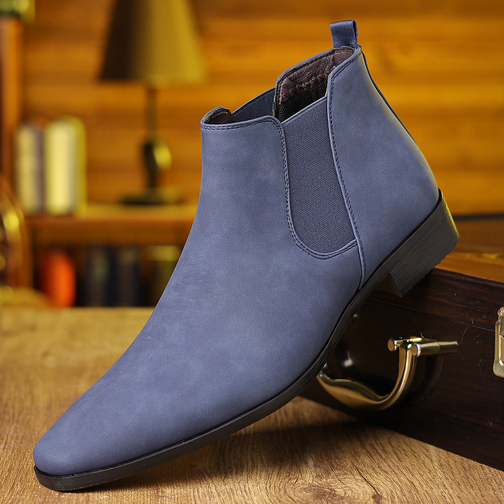 Suede Chelsea Boots in Regency Style