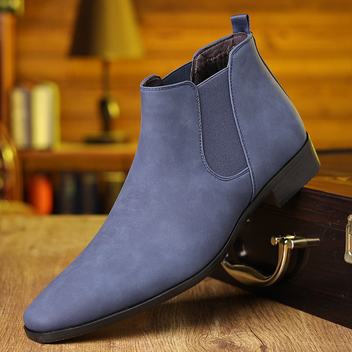 Suede Chelsea Boots in Regency Style