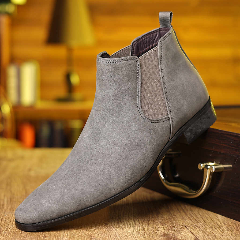 Suede Chelsea Boots in Regency Style