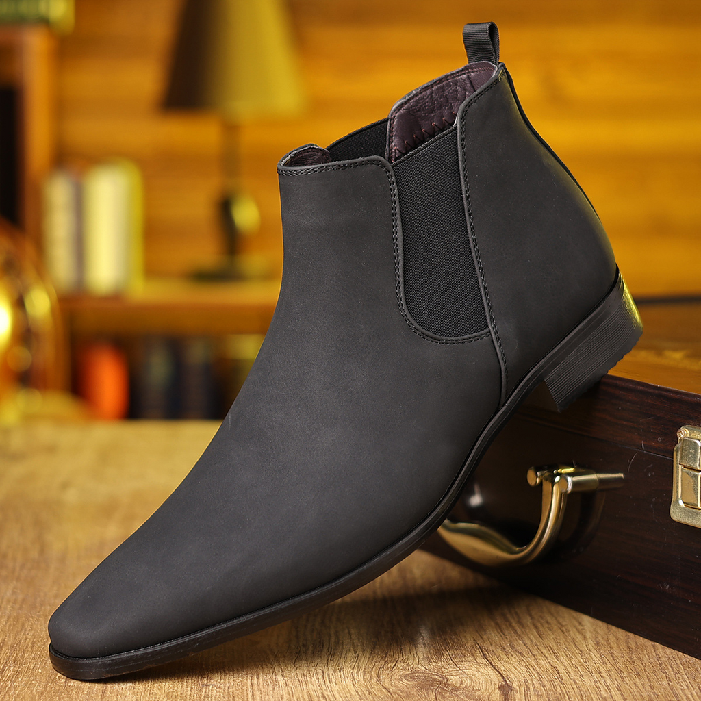 Suede Chelsea Boots in Regency Style