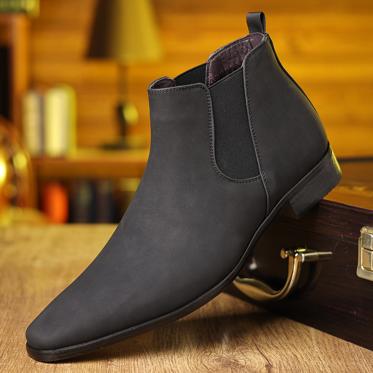 Suede Chelsea Boots in Regency Style