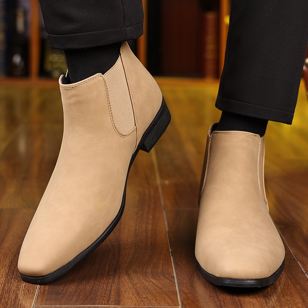Suede Chelsea Boots in Regency Style