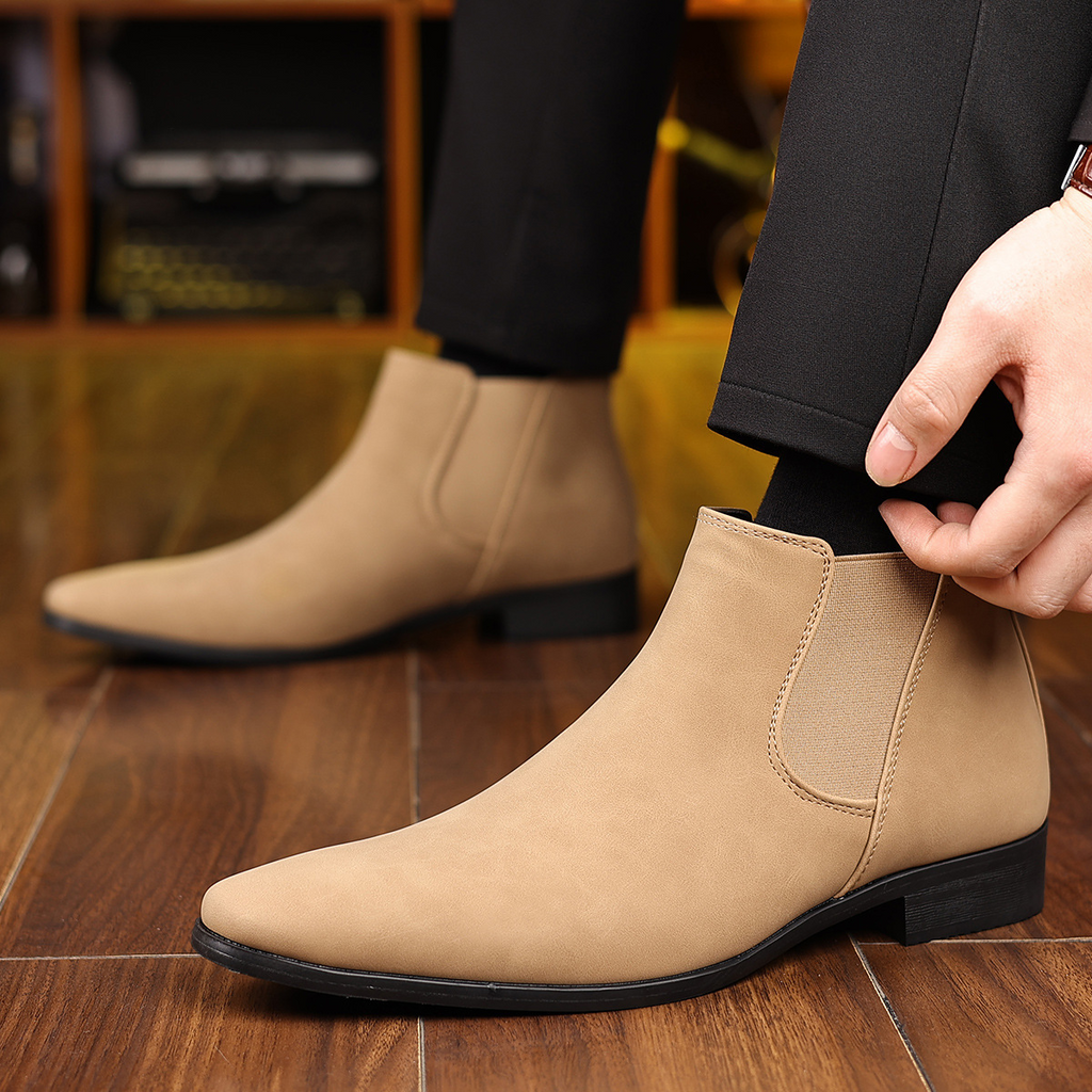 Suede Chelsea Boots in Regency Style