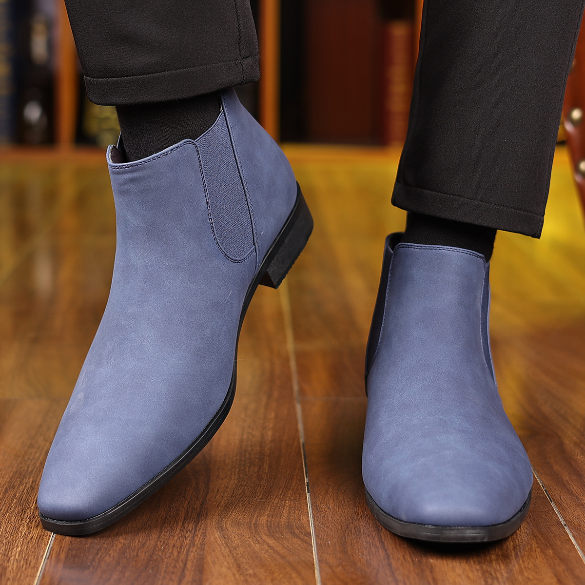 Suede Chelsea Boots in Regency Style