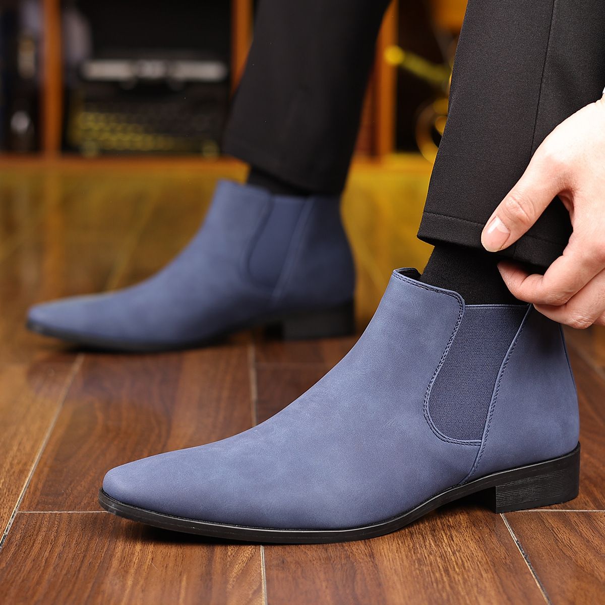 Suede Chelsea Boots in Regency Style