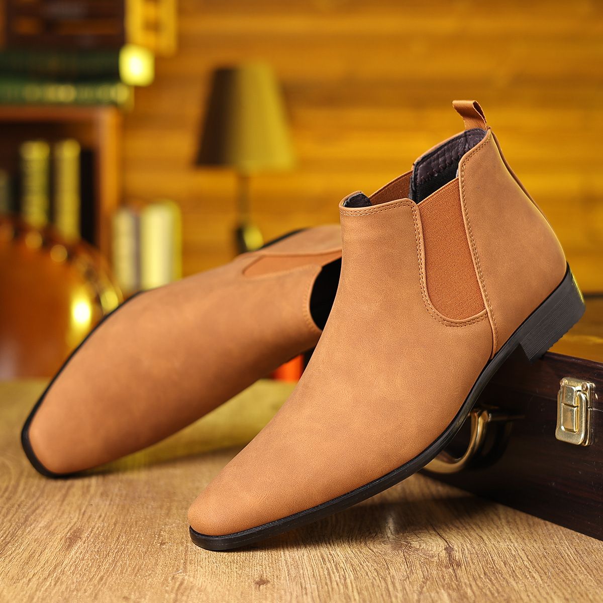 Suede Chelsea Boots in Regency Style