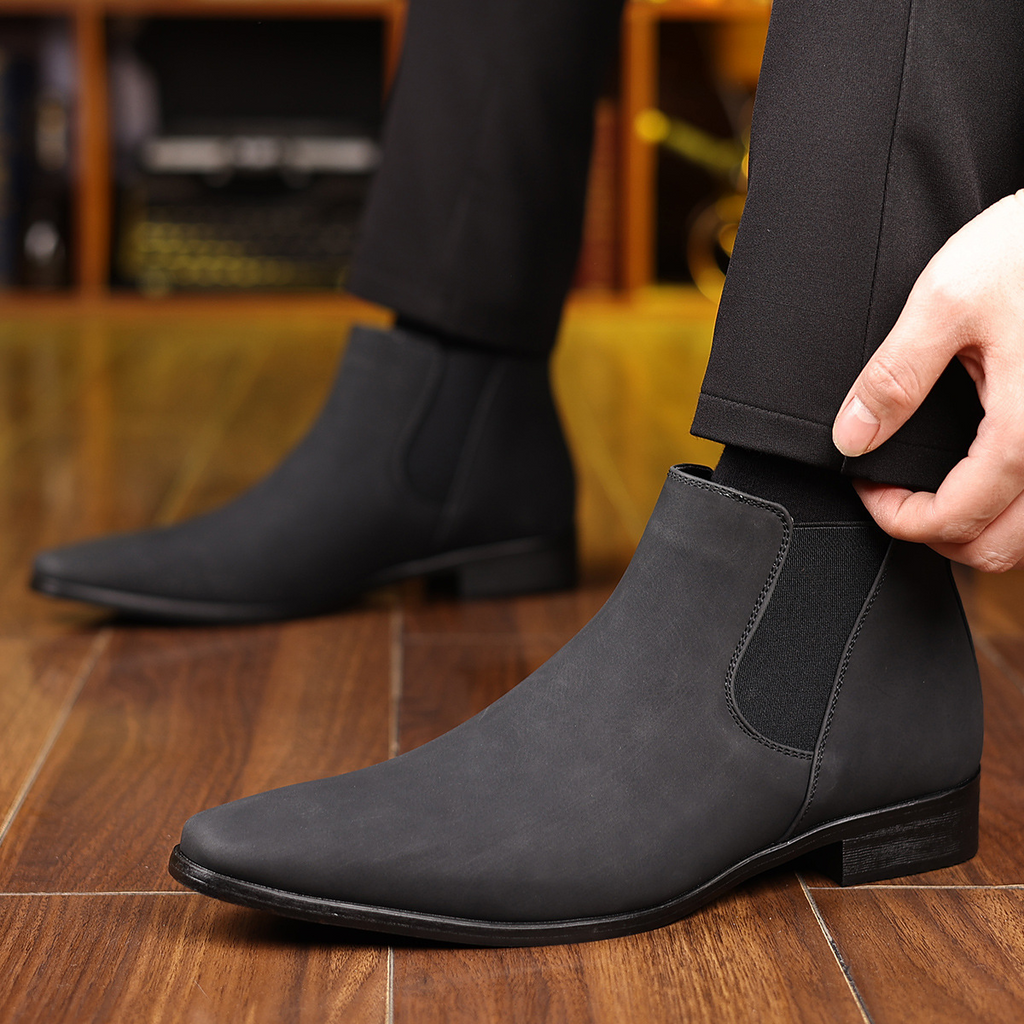 Suede Chelsea Boots in Regency Style