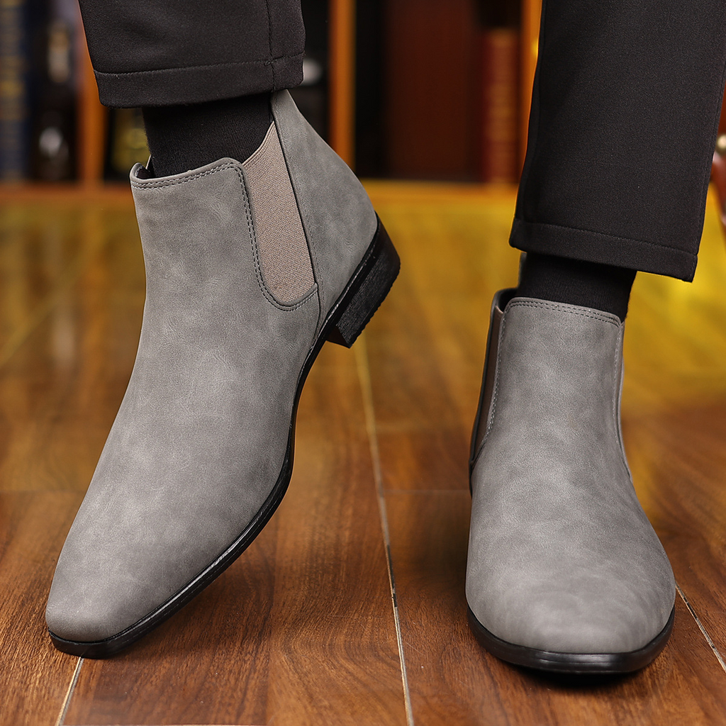 Suede Chelsea Boots in Regency Style