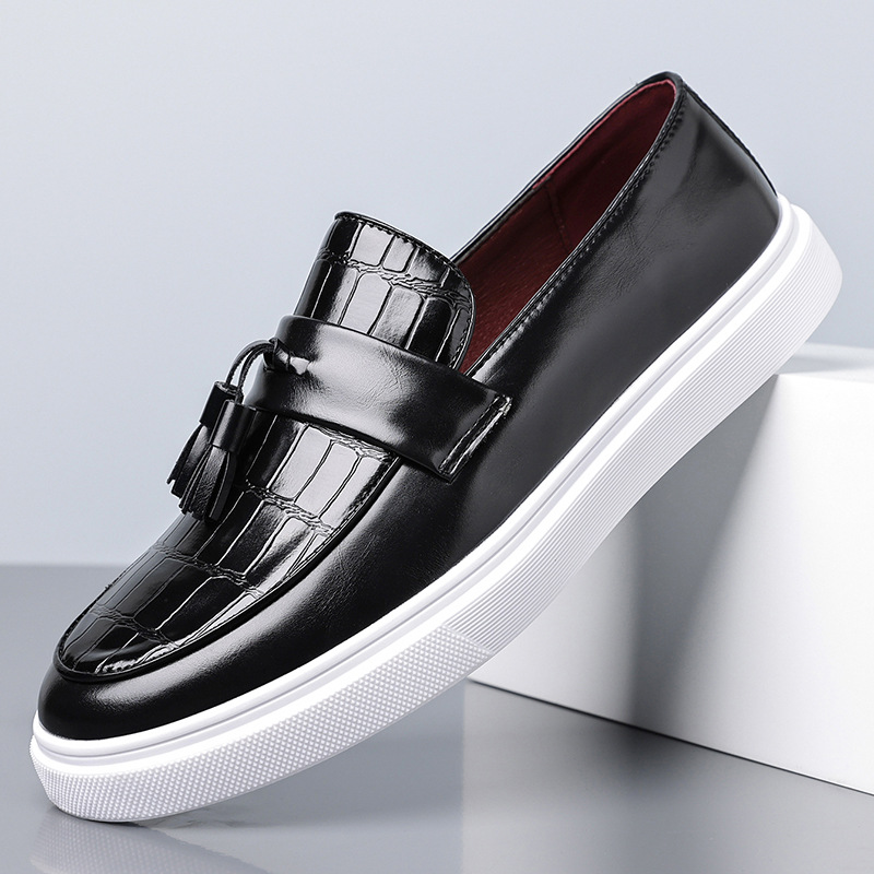 Lombardi Leather Tassel Slip-On Shoes