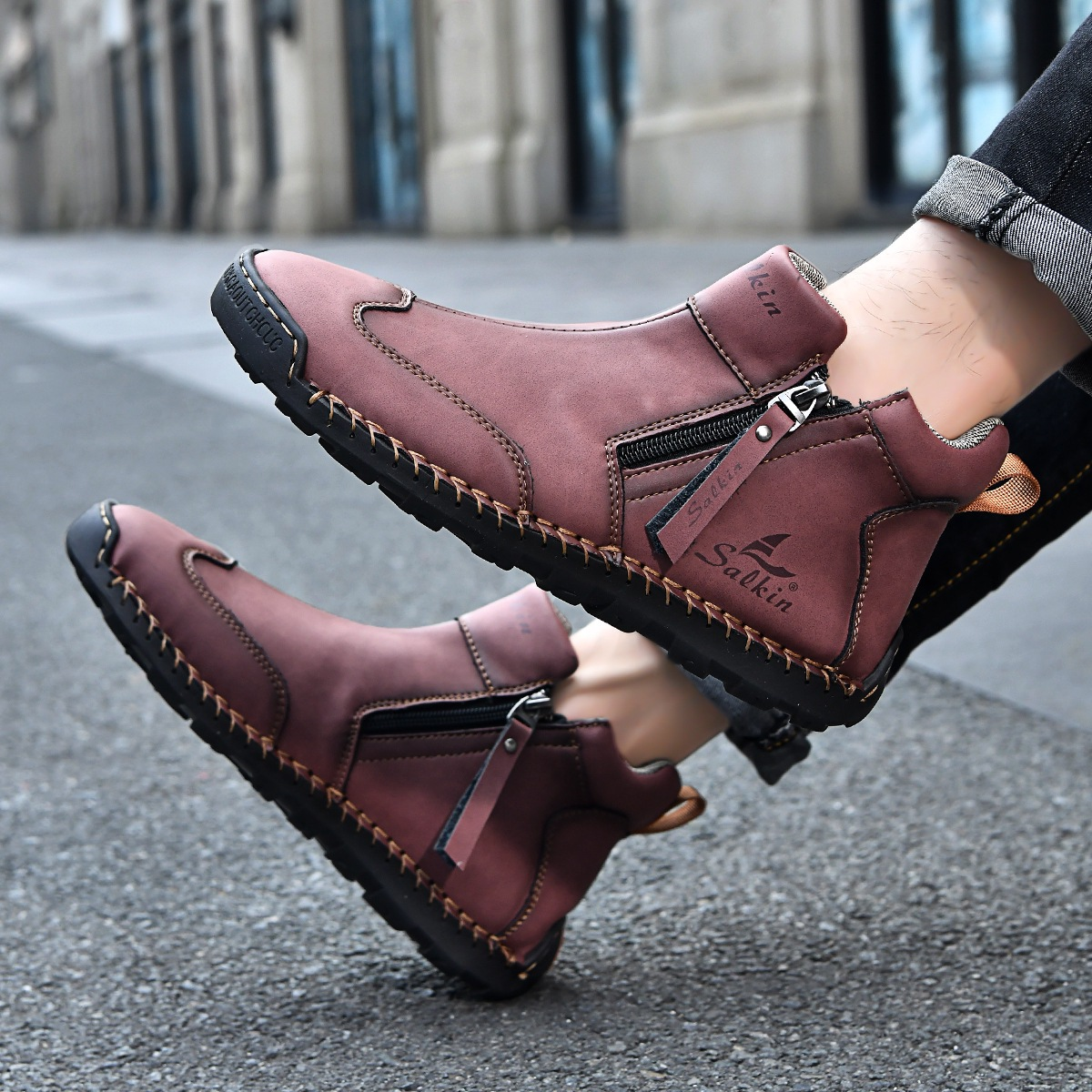 Adventure-Ready Leather Footwear