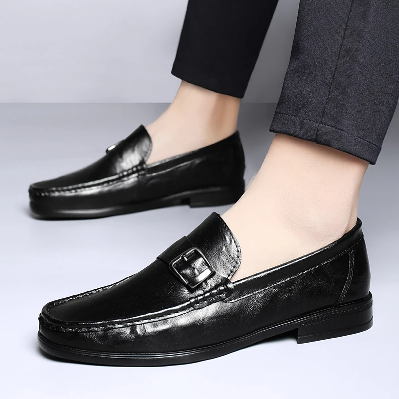 Luciano Genuine Italian Leather Slip-On Shoes