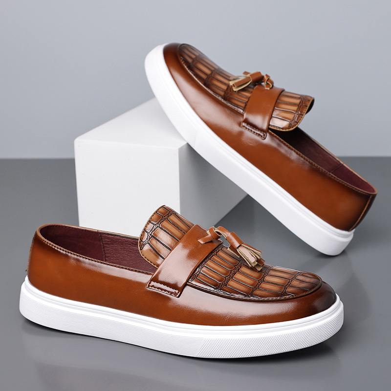Lombardi Leather Tassel Slip-On Shoes