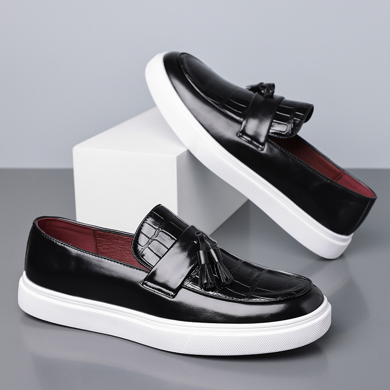 Lombardi Leather Tassel Slip-On Shoes