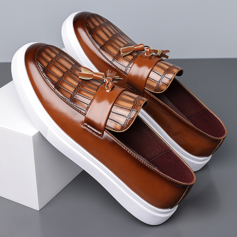 Lombardi Leather Tassel Slip-On Shoes