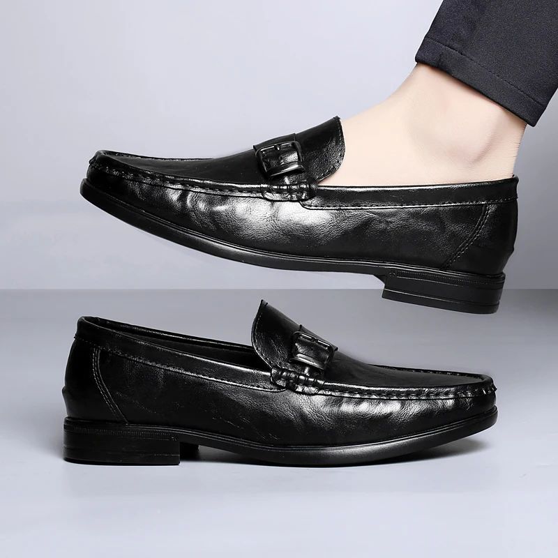 Luciano Genuine Italian Leather Slip-On Shoes