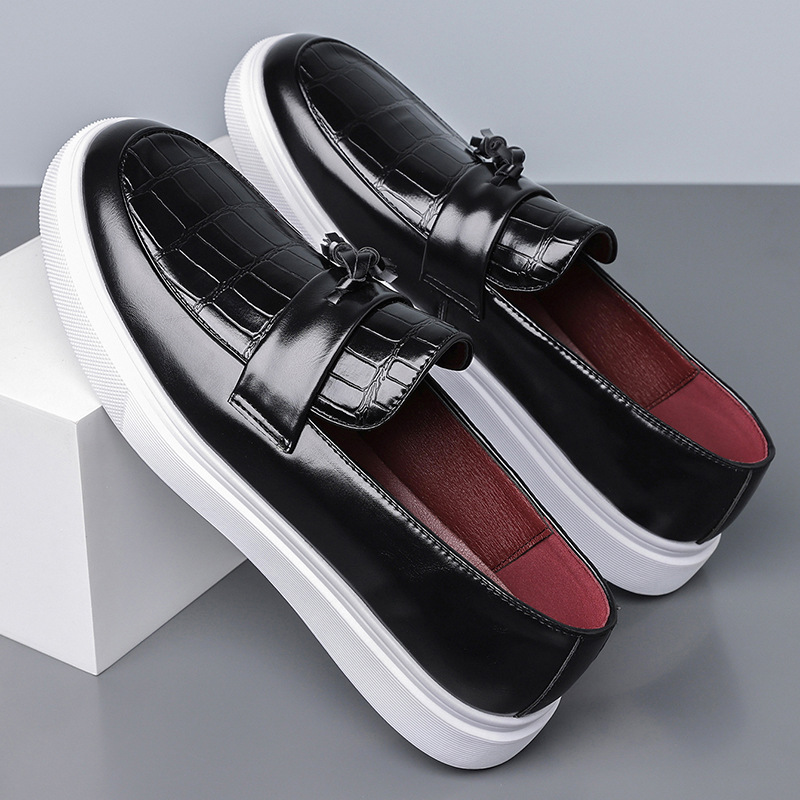 Lombardi Leather Tassel Slip-On Shoes
