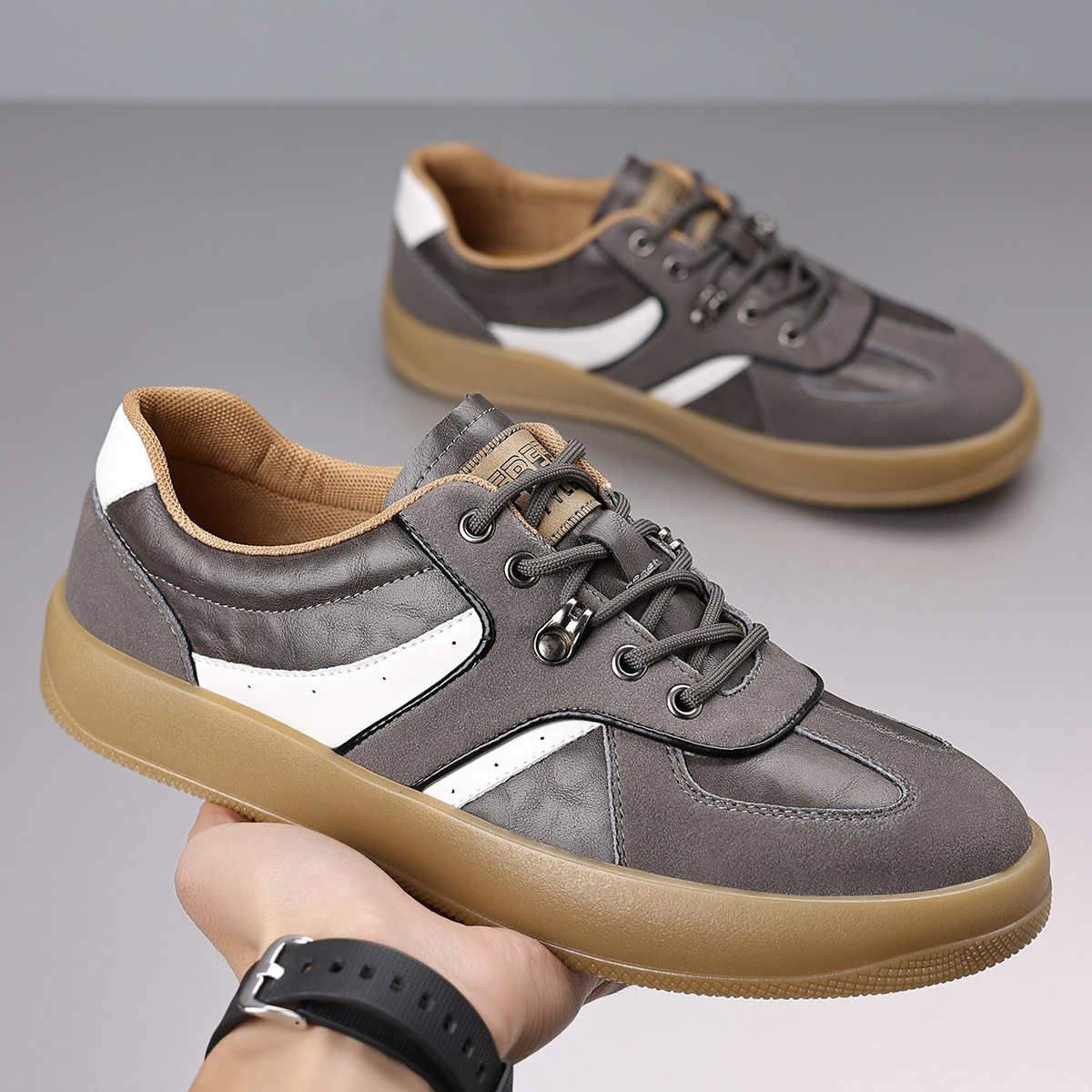 Premium Sable Leather Sneakers