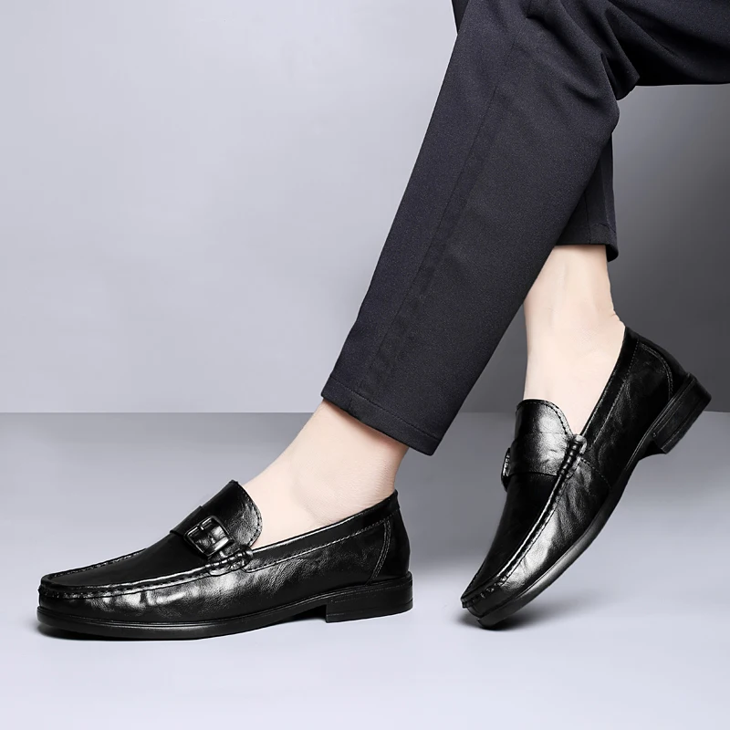Luciano Genuine Italian Leather Slip-On Shoes
