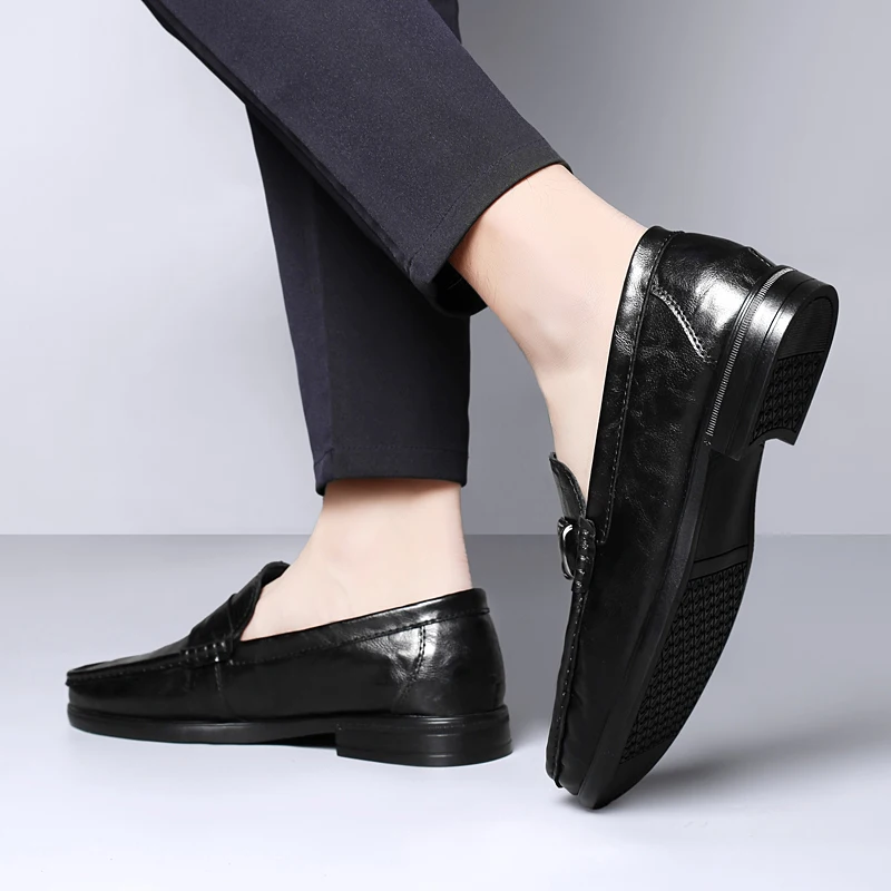 Luciano Genuine Italian Leather Slip-On Shoes